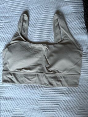 CRZ YOGA Beige Seamless Scoop Sports Bra
